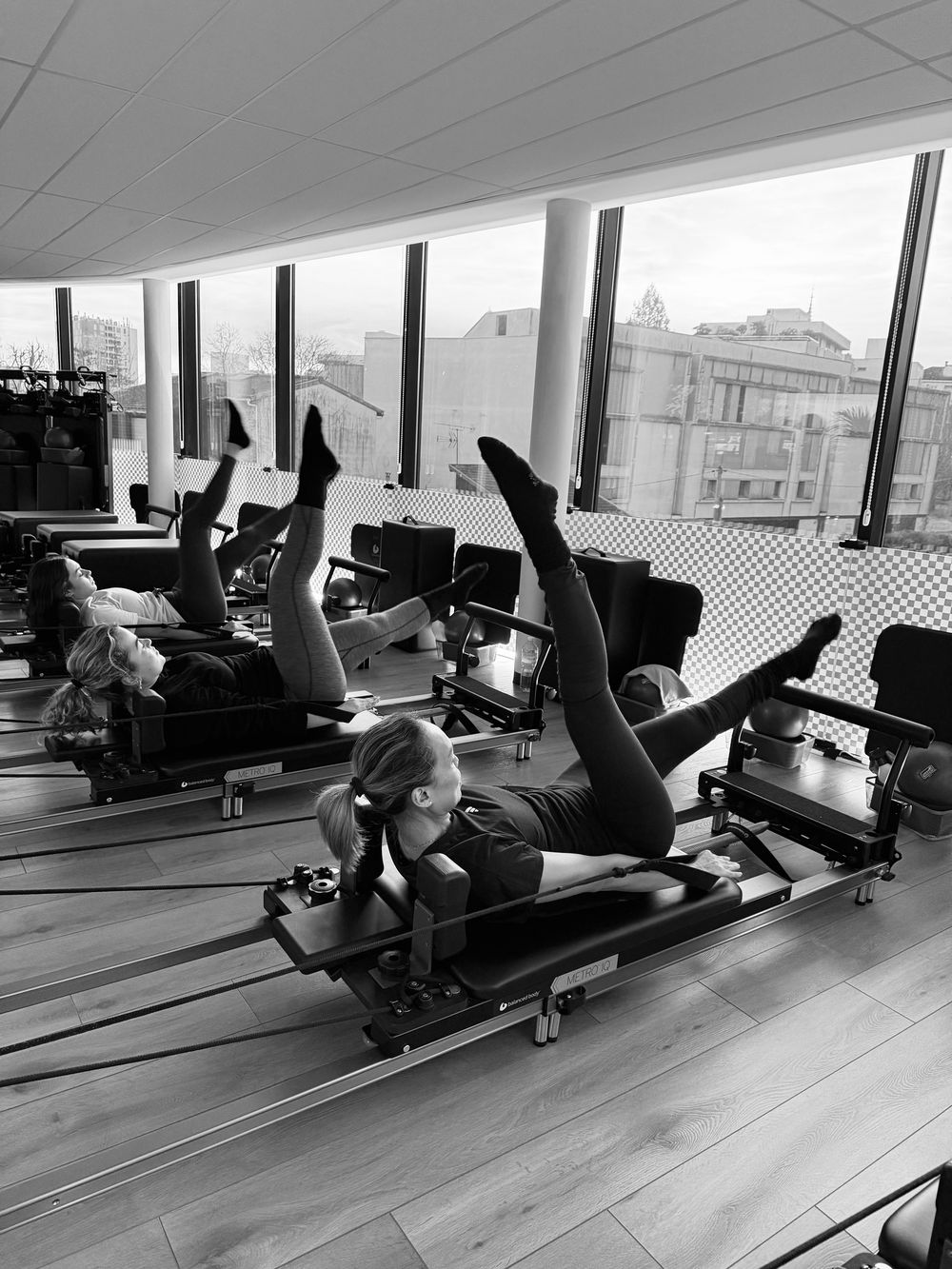 Cours collectif de Pilates Reformer